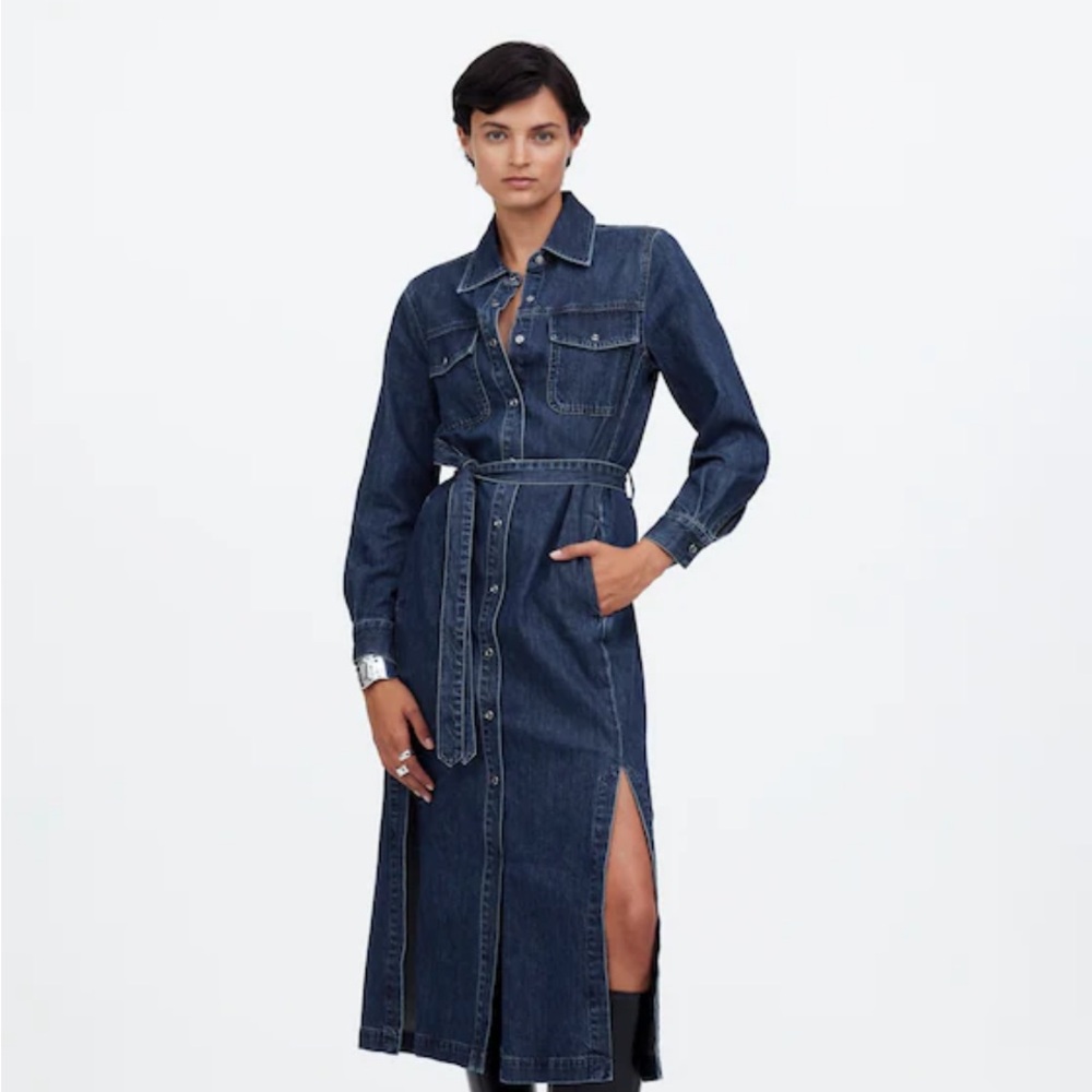 Madewell NEW Dark Blue maxi Denim Dress new ! Original price $168 price firm
